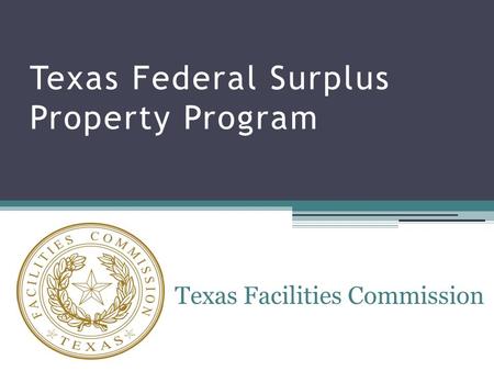 Texas Federal Surplus Property Program