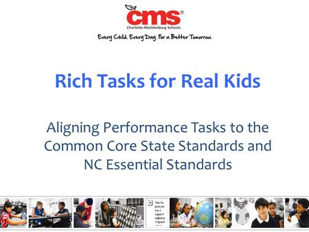 Rich Tasks for Real Kids