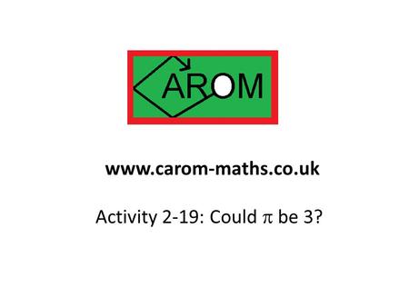 Www.carom-maths.co.uk Activity 2-19: Could p be 3?