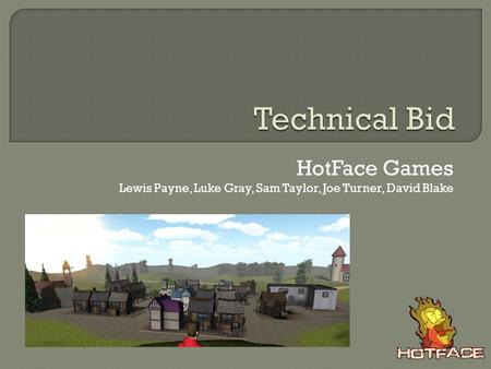 HotFace Games Lewis Payne, Luke Gray, Sam Taylor, Joe Turner, David Blake.