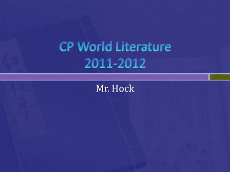 Mr. Hock.  Phone: 720 972 6384     Office Hours: 5th and 6 th hours, south teacher work area.