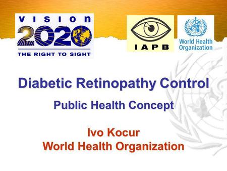 Diabetic Retinopathy Control World Health Organization
