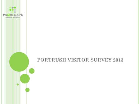 PORTRUSH VISITOR SURVEY 2013. B ACKGROUND Coleraine Borough Council is currently implementing the ‘Portrush Regeneration Strategy Western Peninsula’ (PRS)