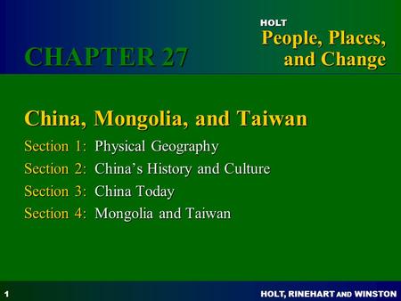 China, Mongolia, and Taiwan