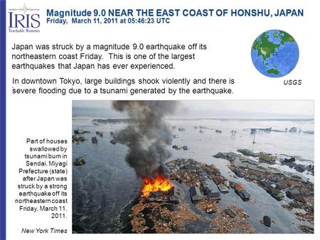 Japan was struck by a magnitude 9