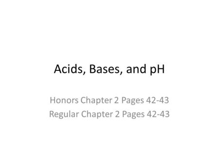 Honors Chapter 2 Pages Regular Chapter 2 Pages 42-43