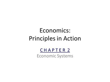 Economics: Principles in Action