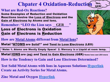Chpater 4 Oxidation-Reduction