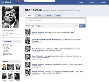 Facebook John F. Kennedy is preparing to sign the Nuclear Test Ban Treaty! on Wednesday Home ProfileAccount View photos of JFK (5) Send JFK a message Poke.