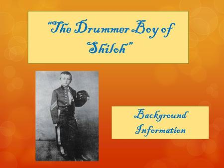 “The Drummer Boy of Shiloh”