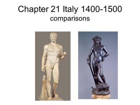 Chapter 21 Italy comparisons