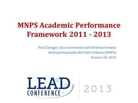 MNPS Academic Performance Framework