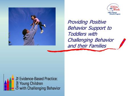 Providing Positive Behavior Support to Toddlers with Challenging Behavior and their Families.
