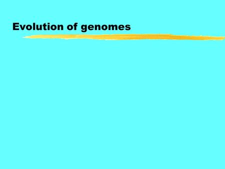 Evolution of genomes.