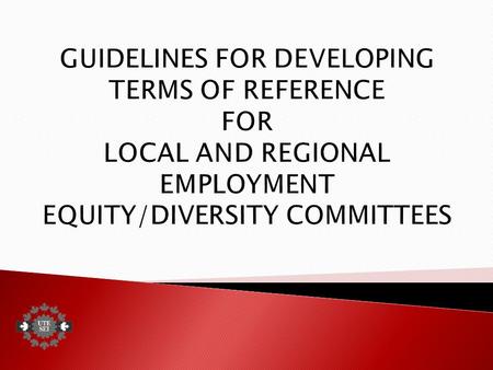  To facilitate the implementation of employment equity and the communication to employees of matters relating to employment equity and diversity.