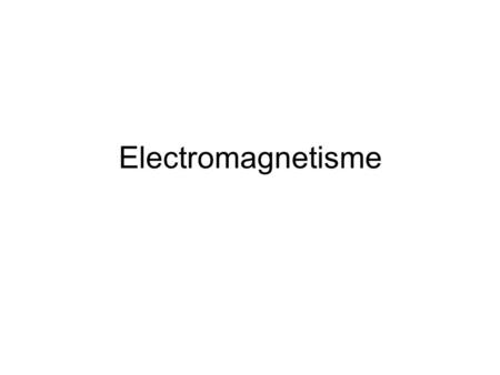 Electromagnetisme. Electric Fields Coulombs law: Electric potential: Gauss theorem: