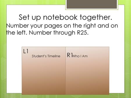 Set up notebook together.
