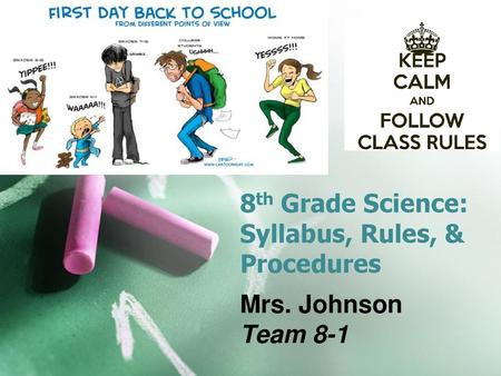 8th Grade Science: Syllabus, Rules, & Procedures