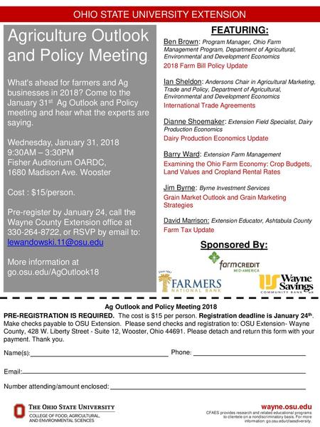 Ag Outlook and Policy Meeting 2018