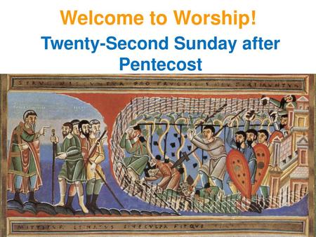 Twenty-Second Sunday after Pentecost