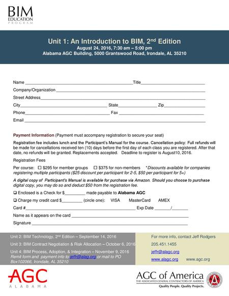 Unit 1: An Introduction to BIM, 2nd Edition
