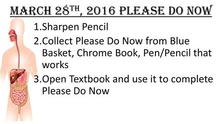 March 28th, 2016 Please Do Now Sharpen Pencil