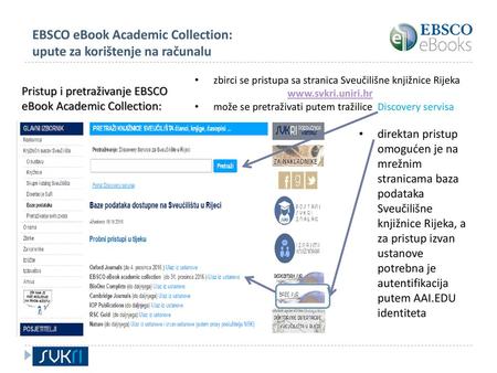 EBSCO eBook Academic Collection: upute za korištenje na računalu