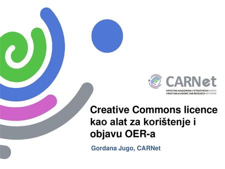 Creative Commons licence kao alat za korištenje i objavu OER-a