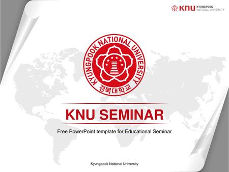 KNU SEMINAR Free PowerPoint template for Educational Seminar
