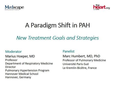 A Paradigm Shift in PAH.
