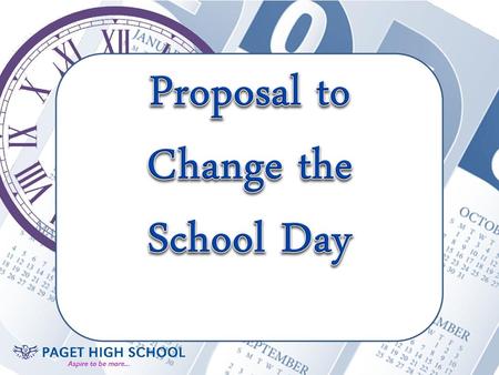 Proposal to Change the School Day