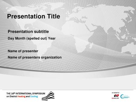 Presentation Title Presentation subtitle Day Month (spelled out) Year