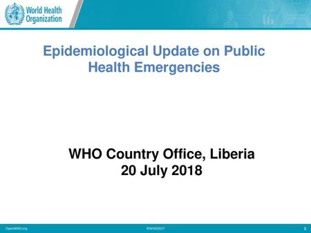 Epidemiological Update on Public Health Emergencies