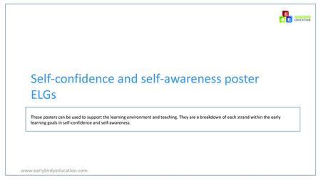 Self-confidence and self-awareness poster ELGs