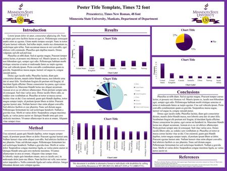Poster Title Template, Times 72 font