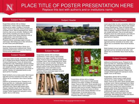 PLACE TITLE OF POSTER PRESENTATION HERE