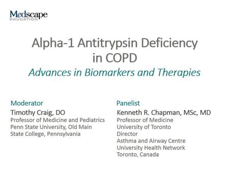 Alpha-1 Antitrypsin Deficiency in COPD