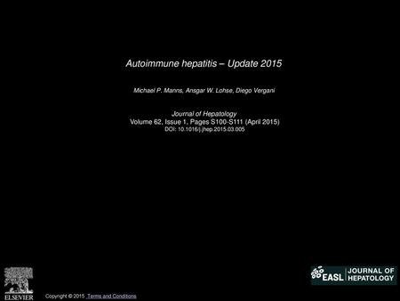 Autoimmune hepatitis – Update 2015