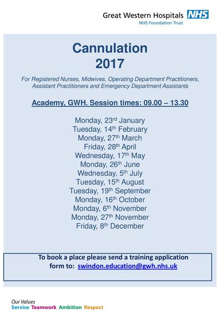 Academy, GWH. Session times: – 13.30