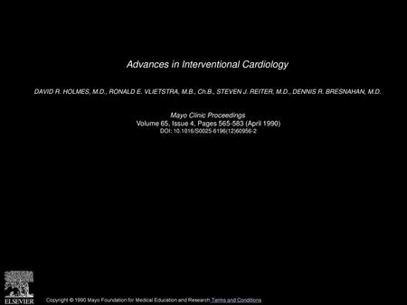 Advances in Interventional Cardiology