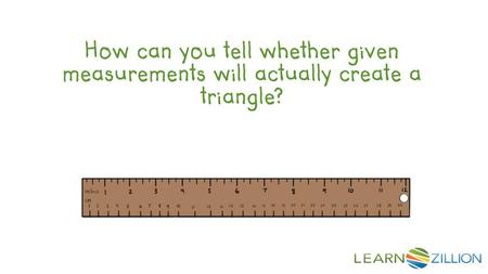 For example: Equilateral Triangle All sides are congruent. All angles are 60˚. LearnZillion Notes: --Some lessons may build off of previous lessons.