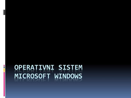Operativni sistem Microsoft Windows