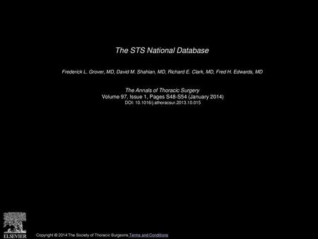 The STS National Database
