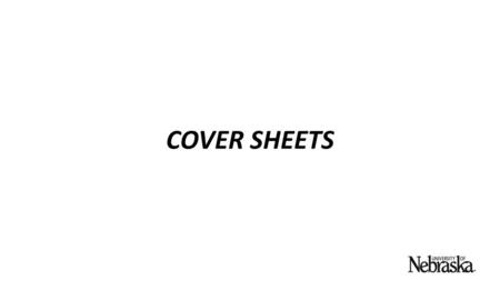 COVER SHEETS.