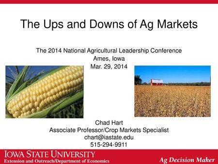 The Ups and Downs of Ag Markets