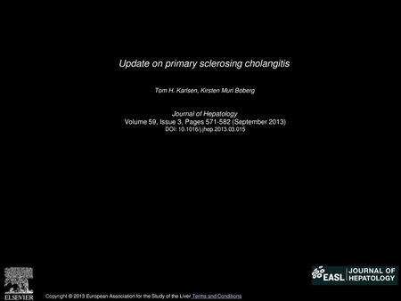 Update on primary sclerosing cholangitis