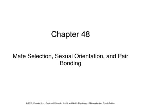 Mate Selection, Sexual Orientation, and Pair Bonding
