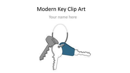 Modern Key Clip Art Your name here Click to add notes