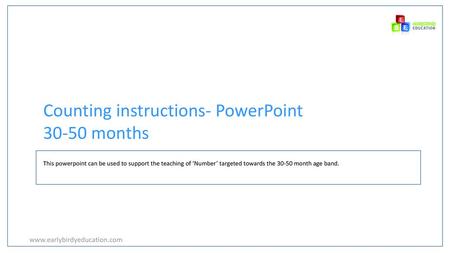 Counting instructions- PowerPoint months