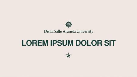 LOREM IPSUM DOLOR SIT Character spacing of title text: TIGHT